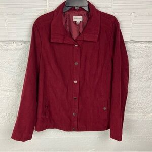 Studio Works Burgundy suede lightweight Jacket size 18